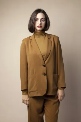 hedda blazer golden olive tencel