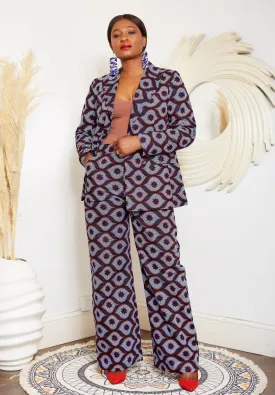 High Waisted African Print Palazzo Trouser - Naya