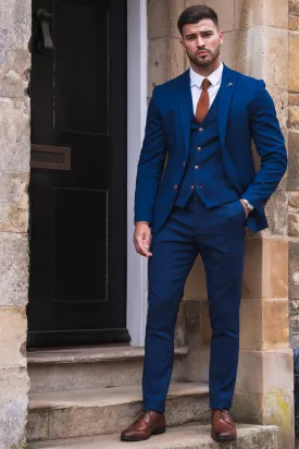 'I'm A Celebrity Get Me Out Of Here' 2022 Runner Up Owen Warner  in Max Royal Blue Suit