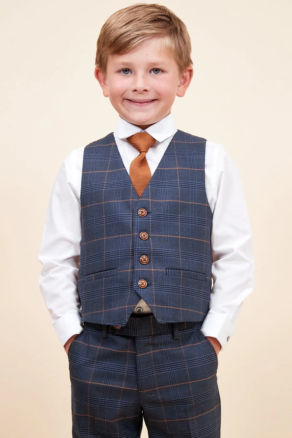 JENSON - Childrens Marine Navy Check Suit