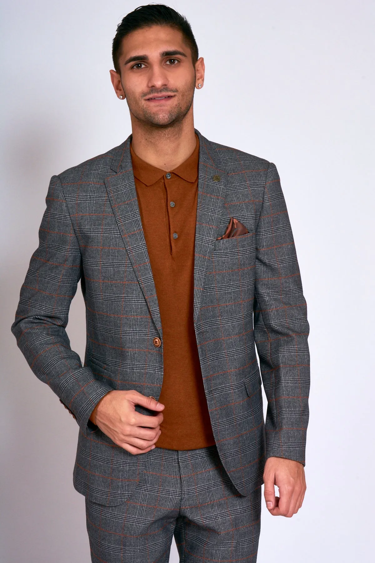 JENSON - Grey Check Two Piece Suit