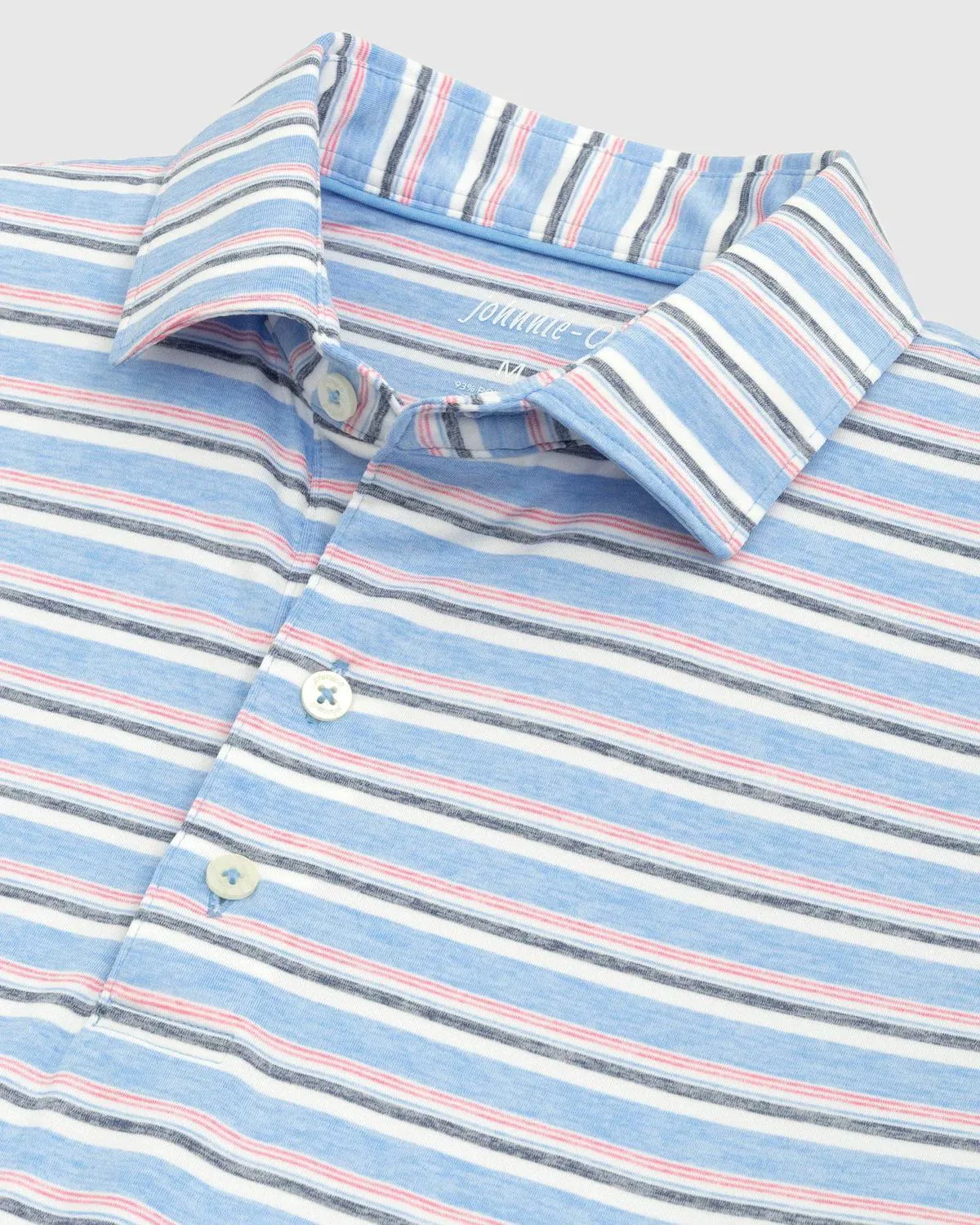 Johnnie-o Crew Striped Jersey Performance Polo