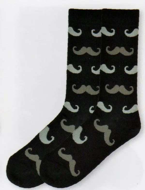 K Bell Mens Handlebar Novelty Sock