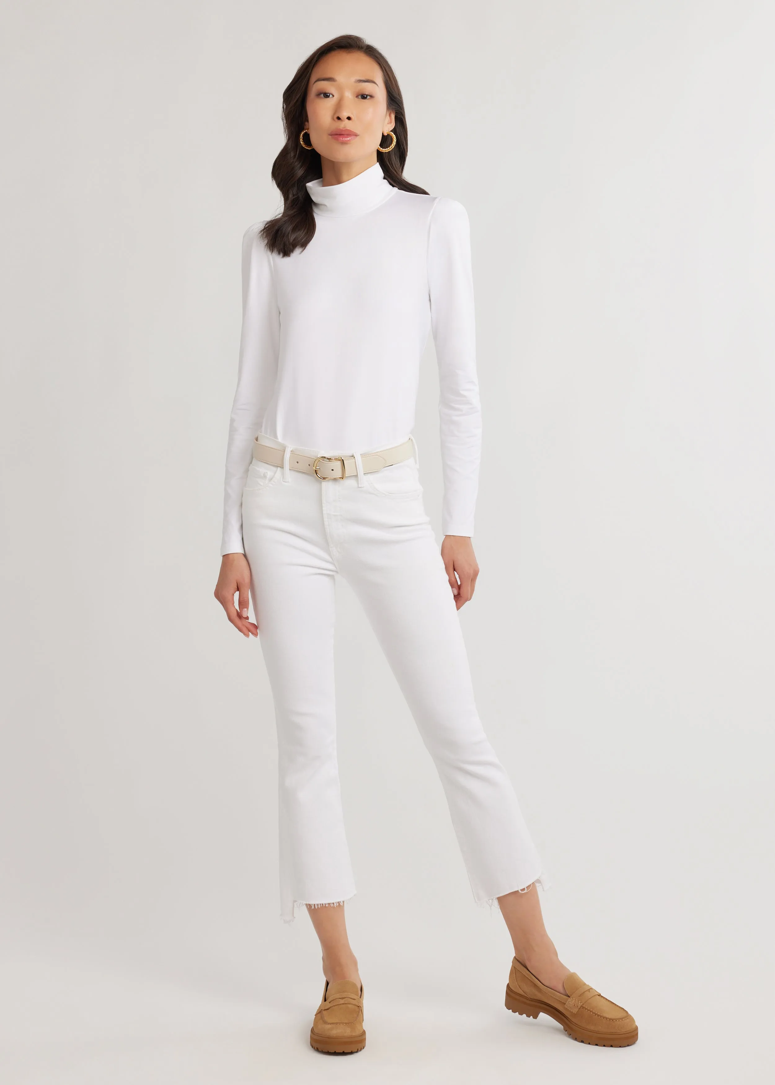 Kiawah Turtleneck in Repreve® Stretch (White)