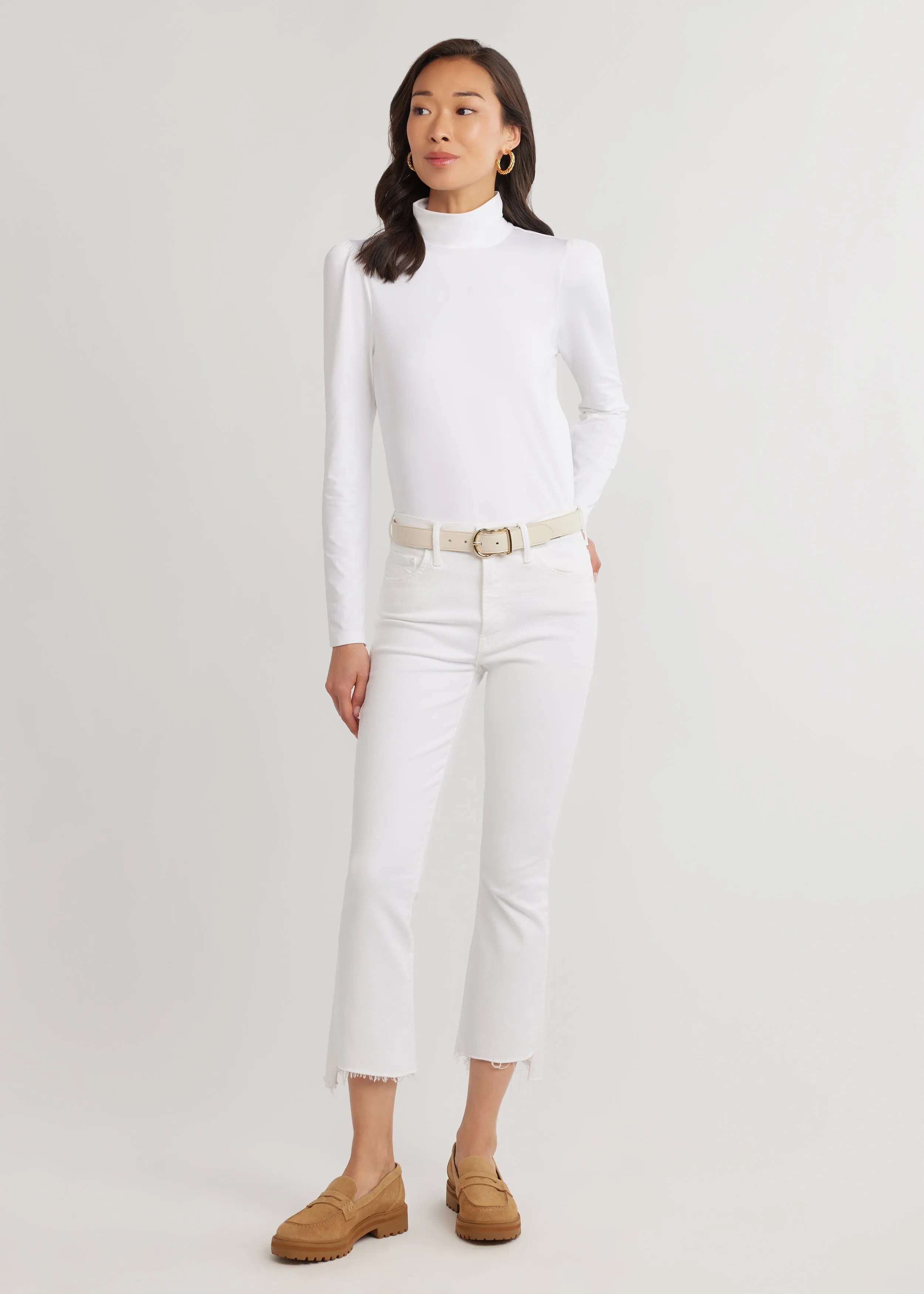 Kiawah Turtleneck in Repreve® Stretch (White)