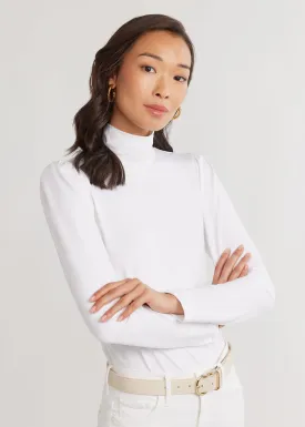 Kiawah Turtleneck in Repreve® Stretch (White)