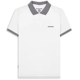 Lambretta Ska Two Tone Polo Shirt White