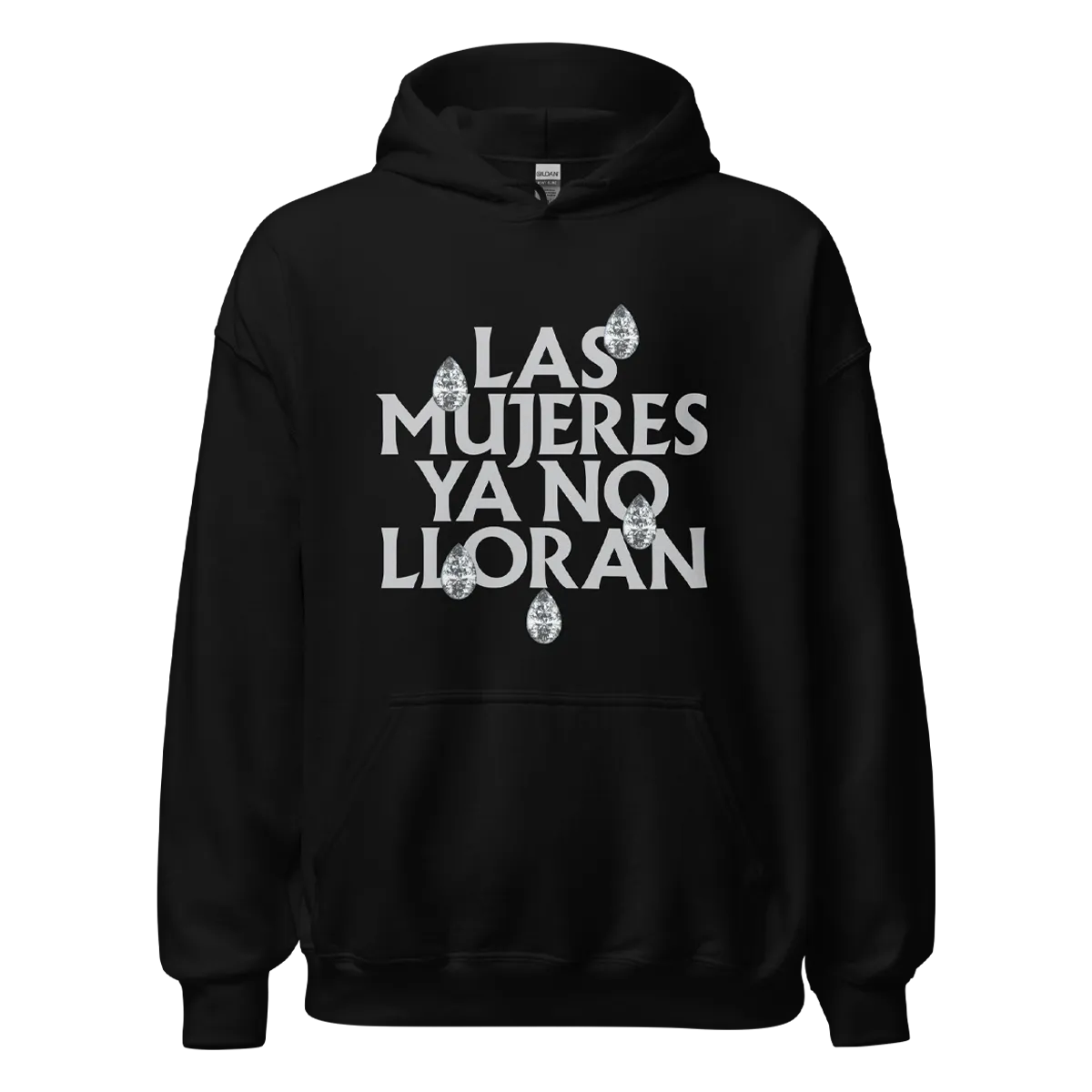 Las Mujeres Ya No Lloran Teardrops Hoodie - Black