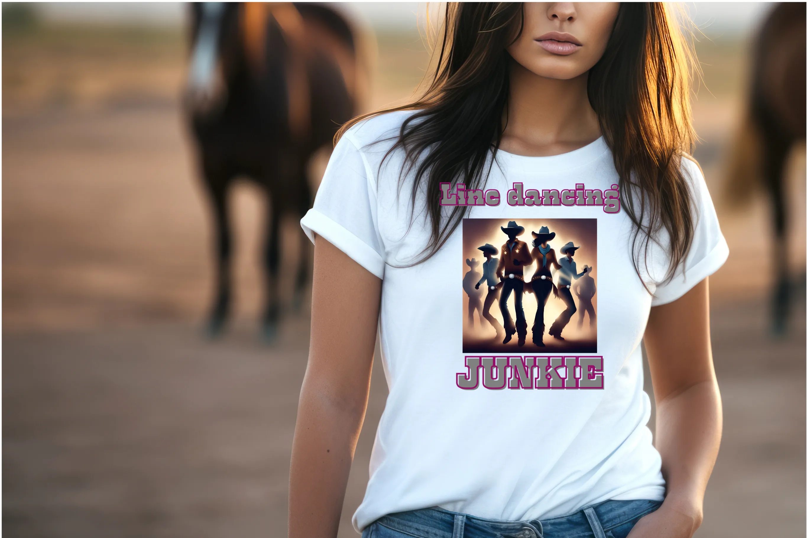 Line Dancing Junkie T-Shirt, Country T-Shirt, Line Dancing T-Shirt, Casual T-Shirt, Dancing T-Shirt