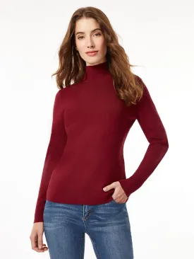 Long Sleeve Mock Neck Knit Sweater