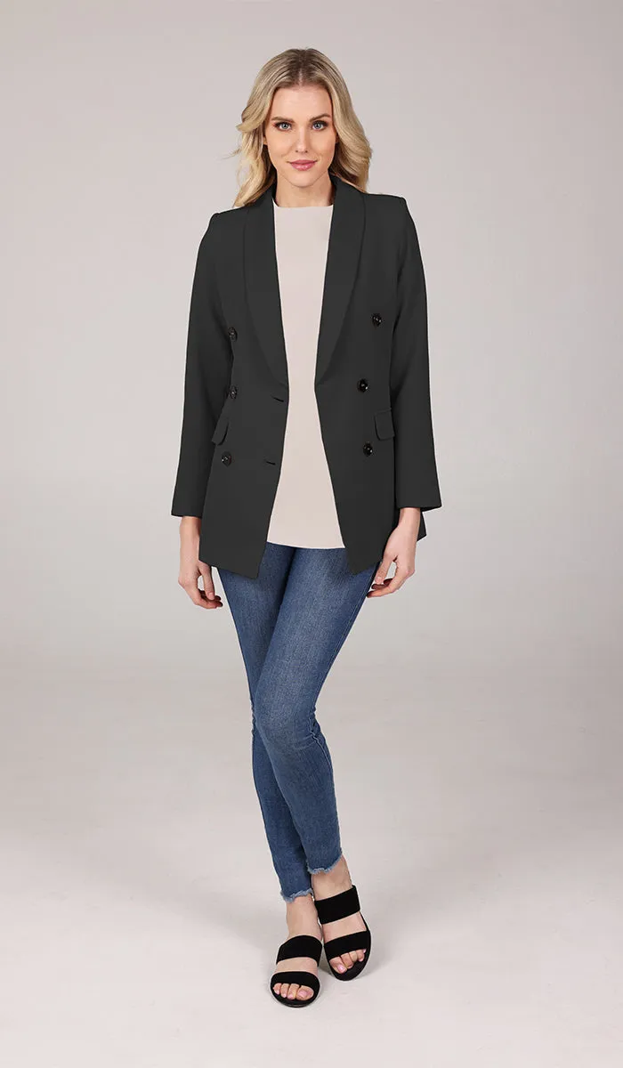 Lyla Long Light Comfy Jacket - Black