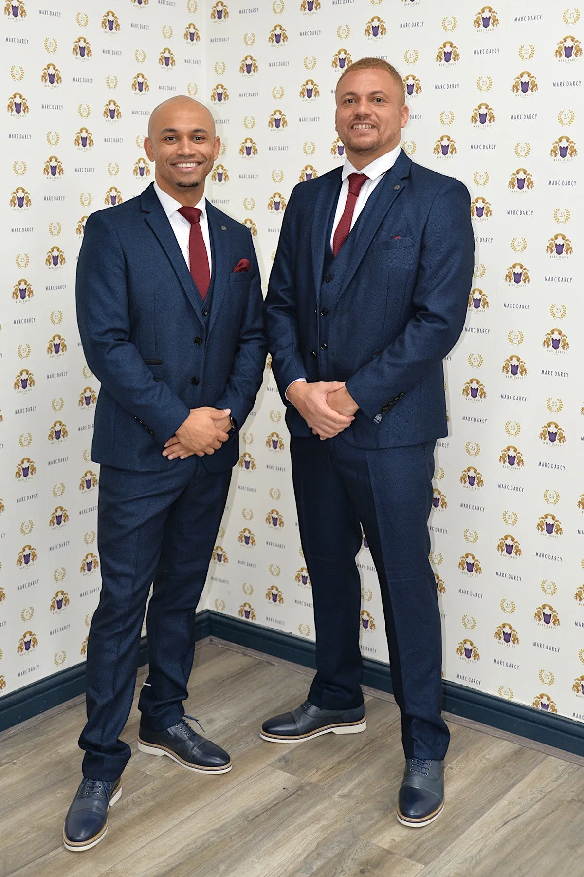 Manchester United Treble Winner Wes Brown in Callum Blue Suit