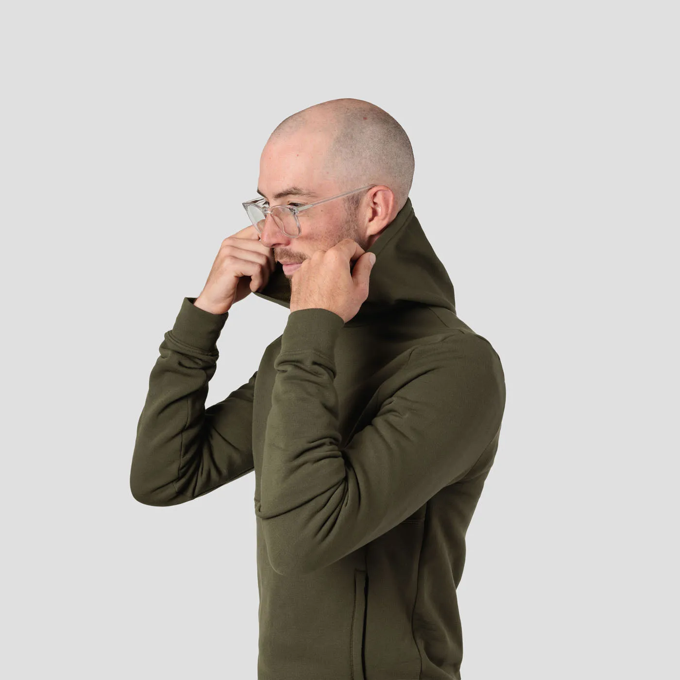 Men's Decadent Merino Hooded Pullover (limited edition) - Olive