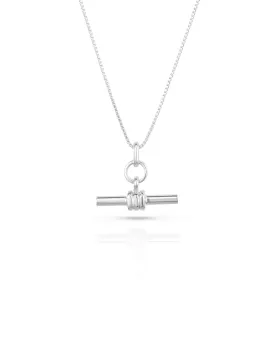 Mens Fob Silver Necklace