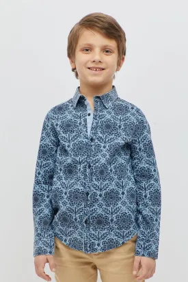 One Friday Blue Pattern Shirt