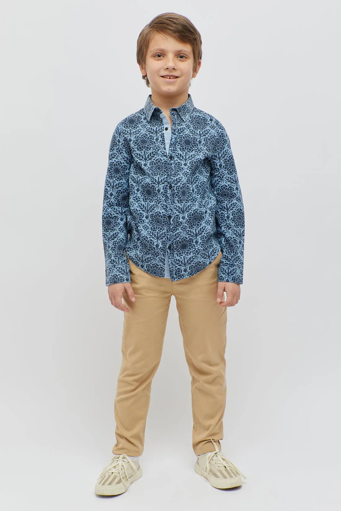 One Friday Blue Pattern Shirt