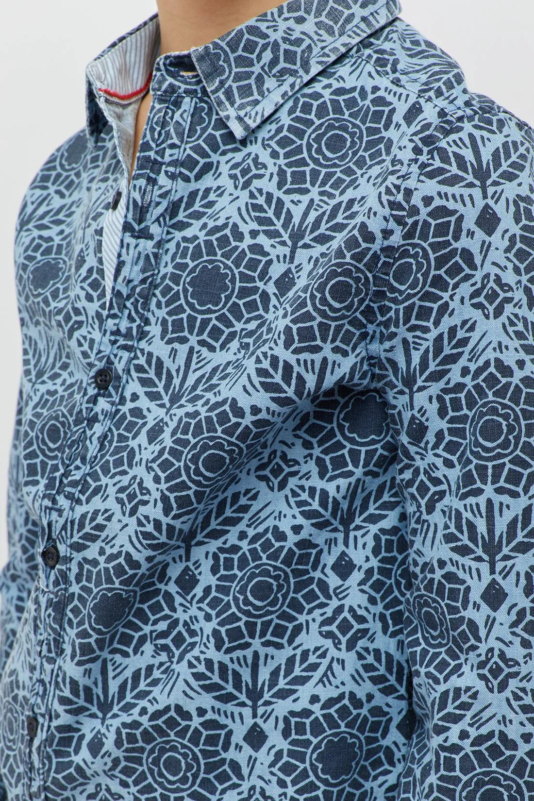 One Friday Blue Pattern Shirt