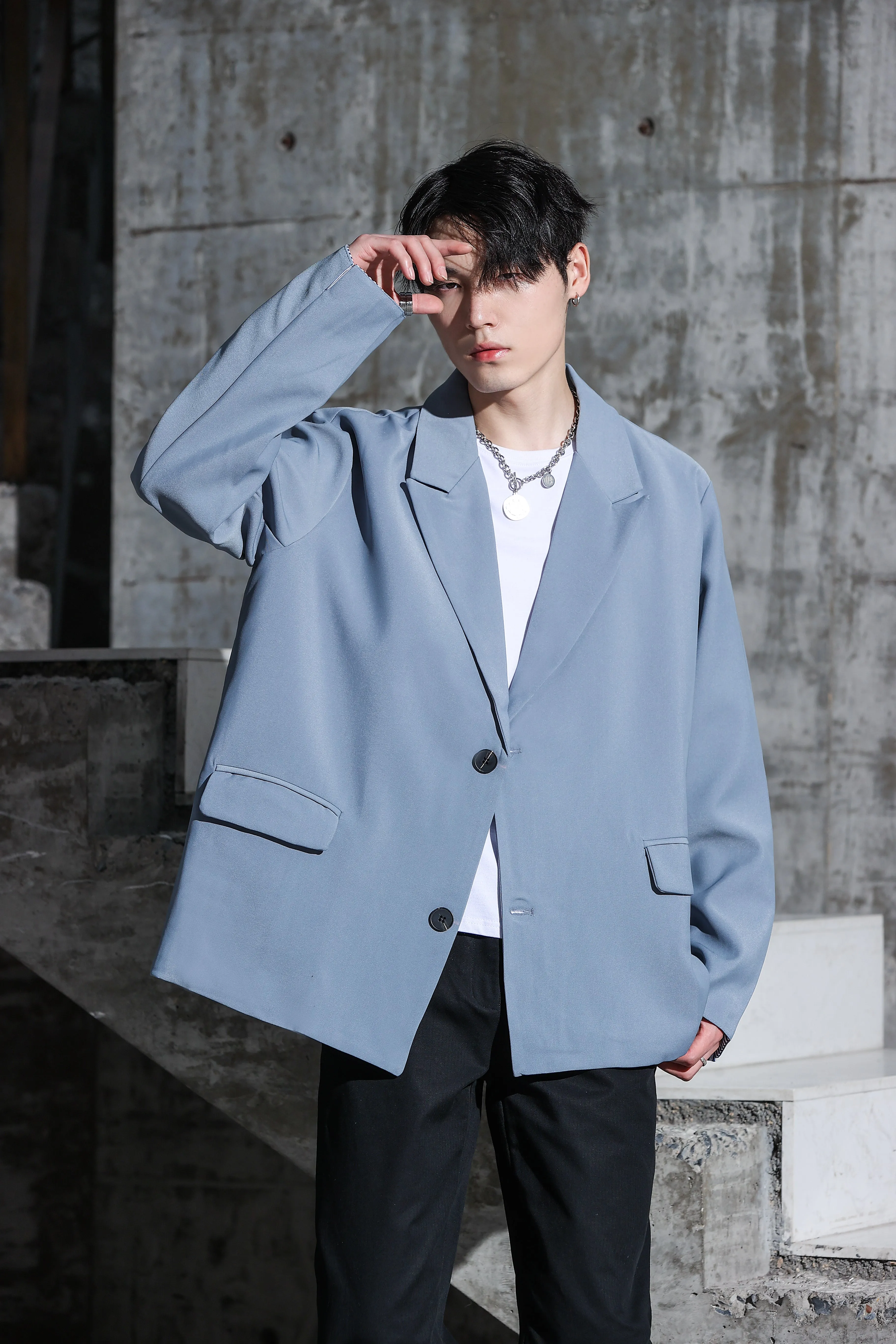 Oversized Single Breasted Suit Jacket