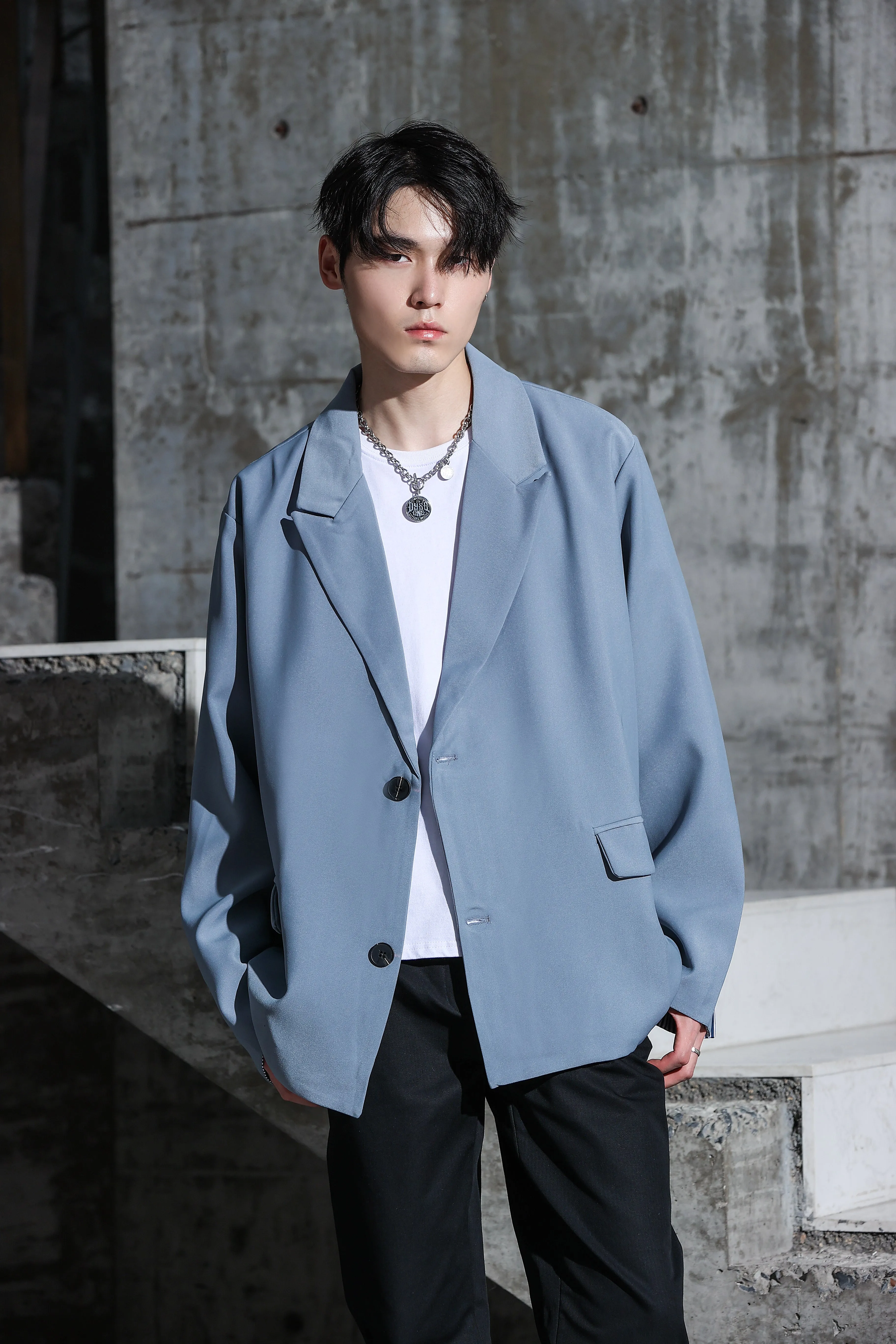 Oversized Single Breasted Suit Jacket