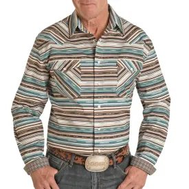 Panhandle Slim Men's Rough Stock Striped Multicolor Western Snap Shirt