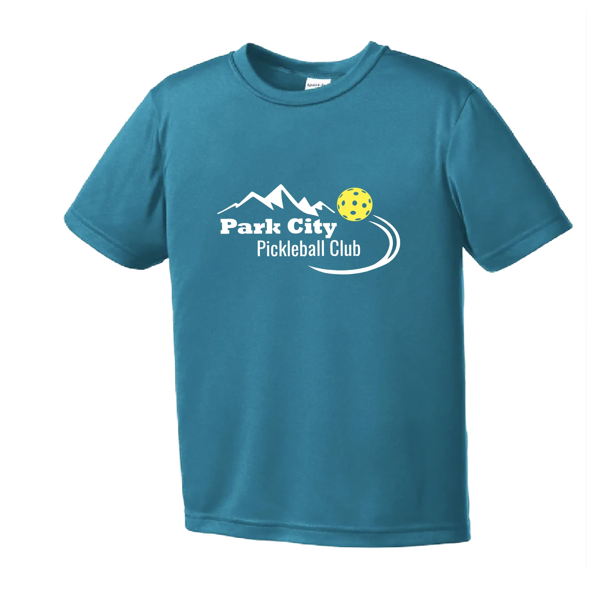 Park City Pickleball Club (White Words) | Youth Short Sleeve Atheletic Shirt | 100% Polyester