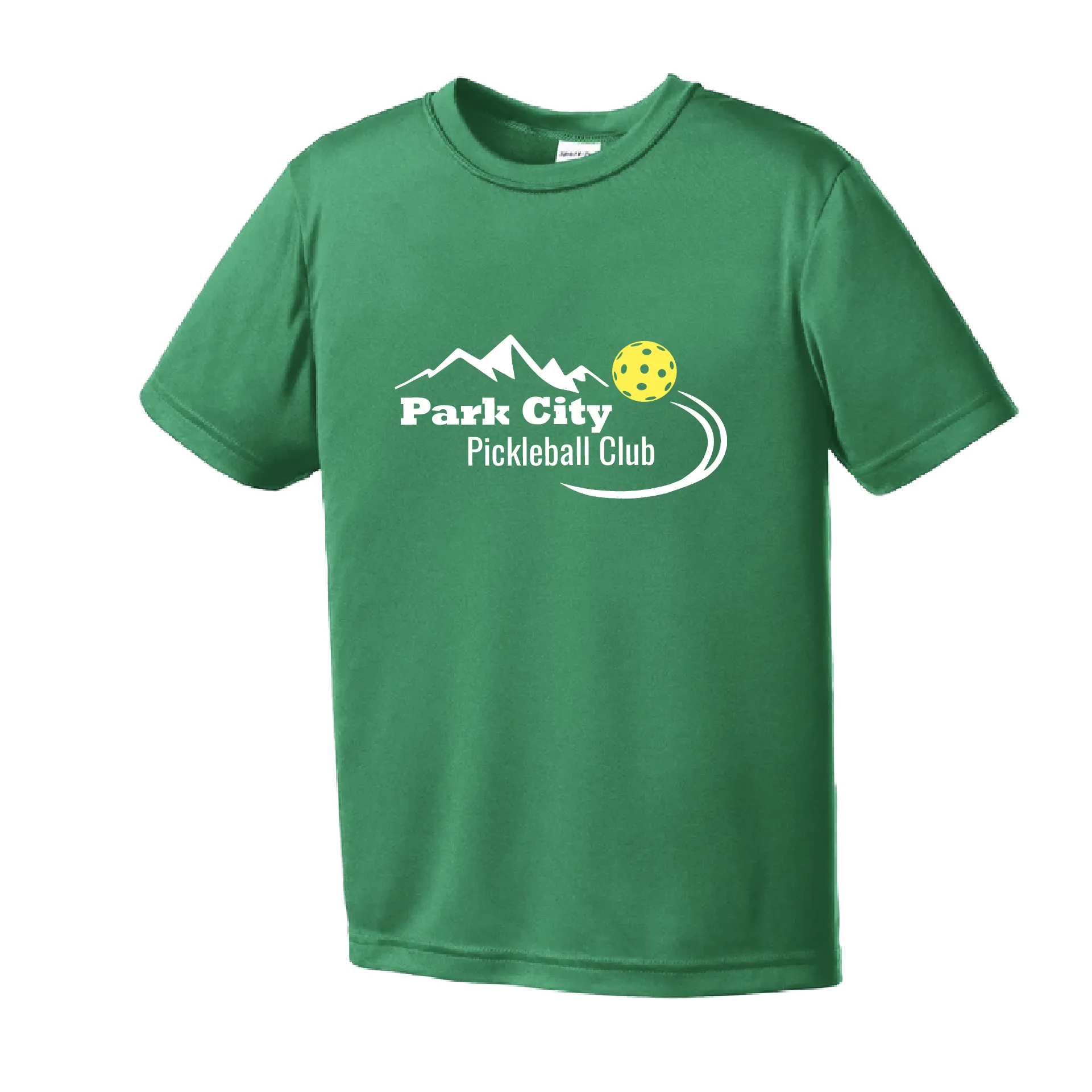 Park City Pickleball Club (White Words) | Youth Short Sleeve Atheletic Shirt | 100% Polyester