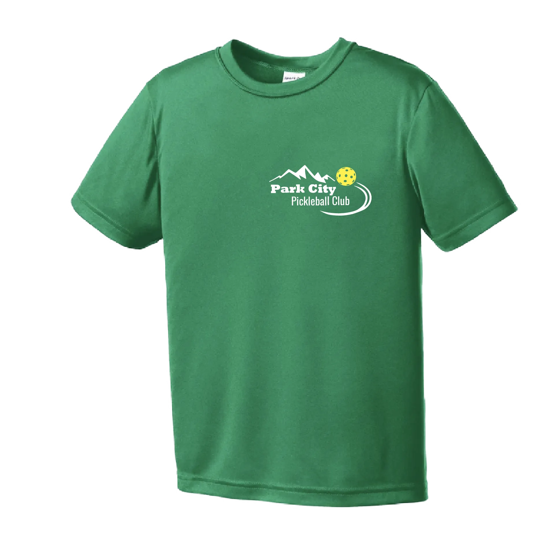 Park City Pickleball Club (White Words) | Youth Short Sleeve Atheletic Shirt | 100% Polyester