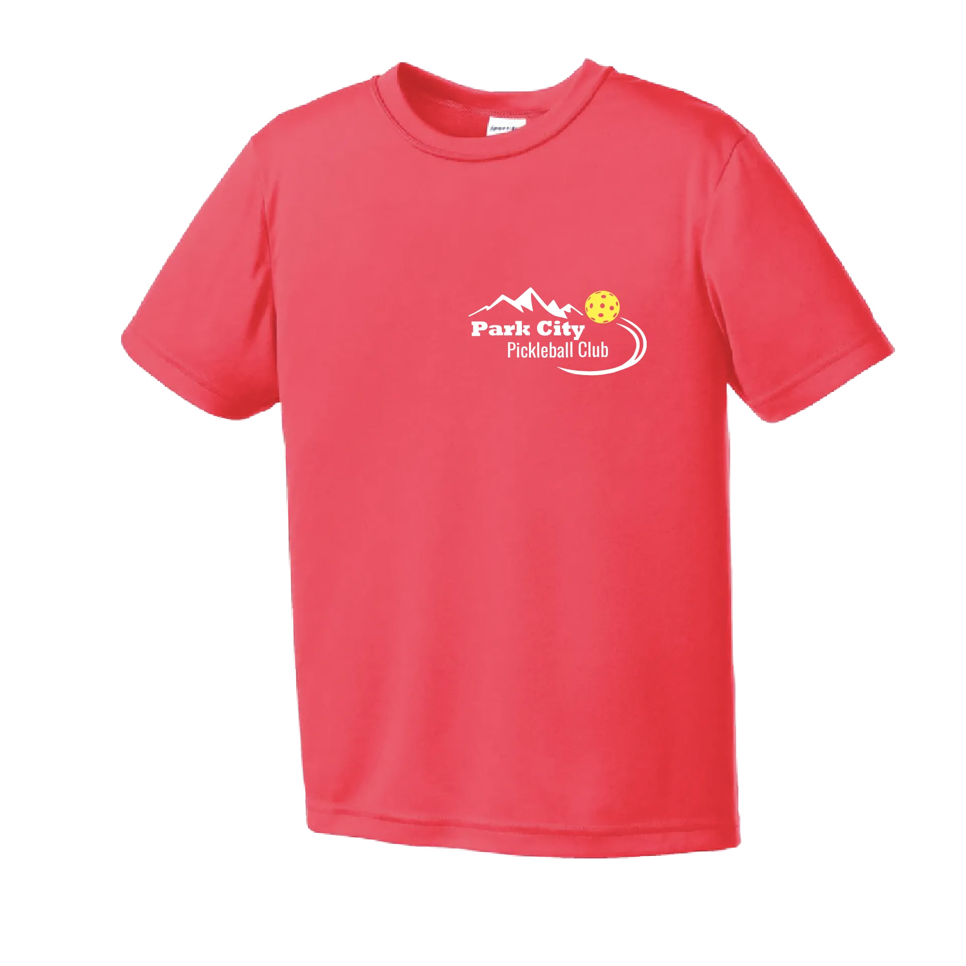 Park City Pickleball Club (White Words) | Youth Short Sleeve Atheletic Shirt | 100% Polyester