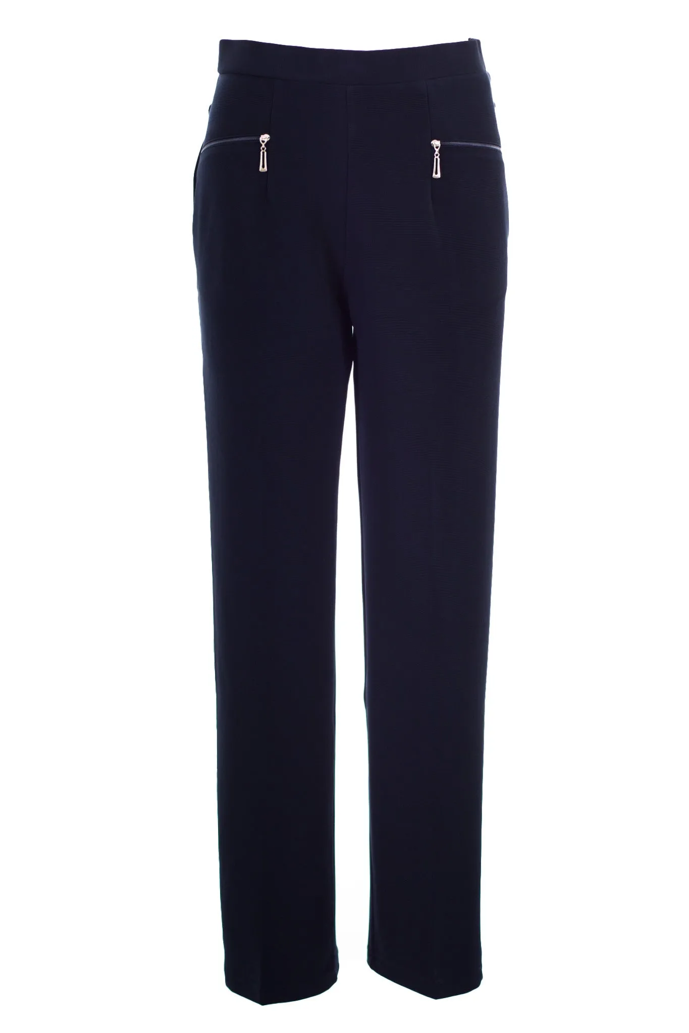 Plain Pants with Zipper Pocket - Blue