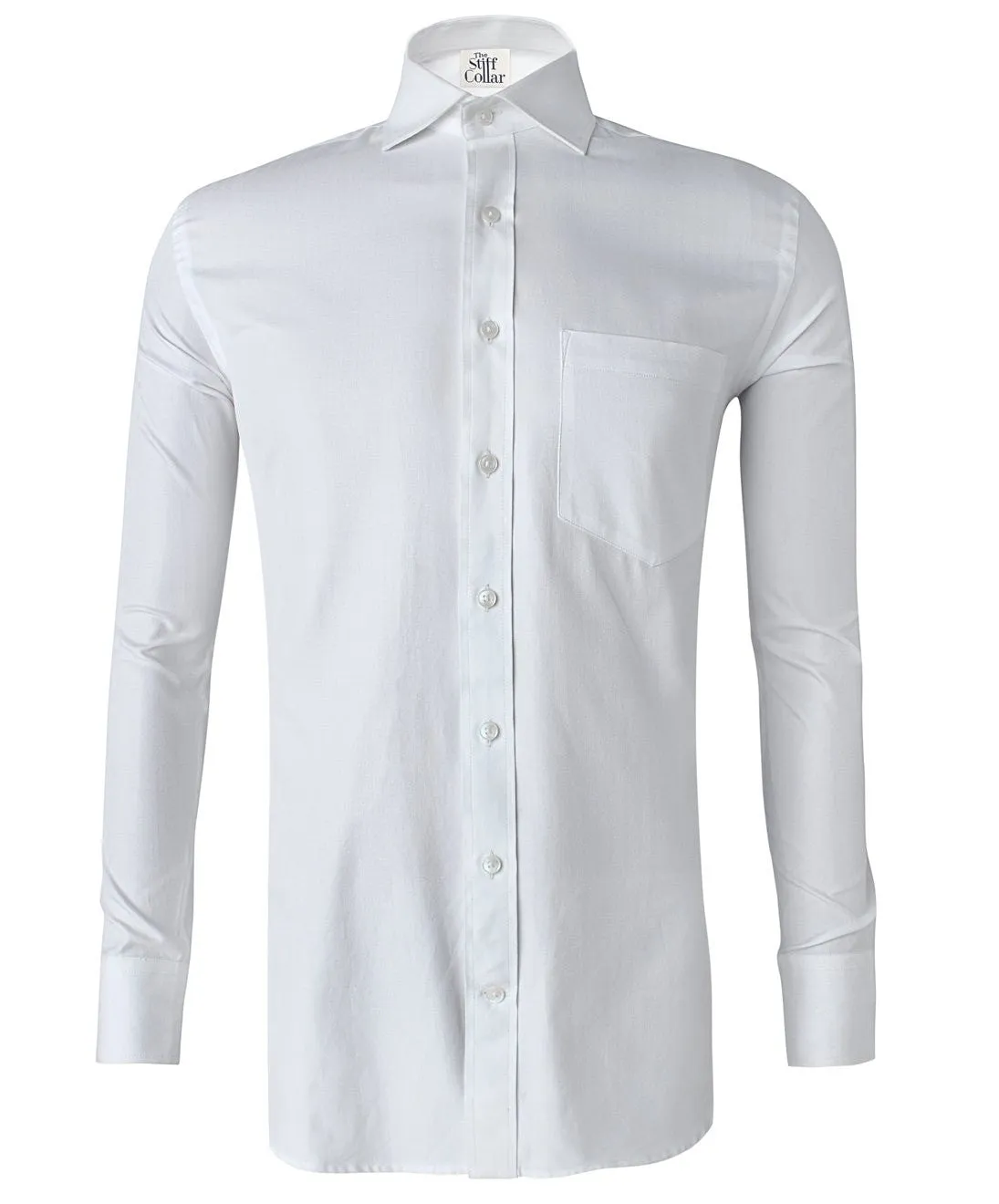 Premium White Herringbone Giza Cotton Regular Fit Shirt