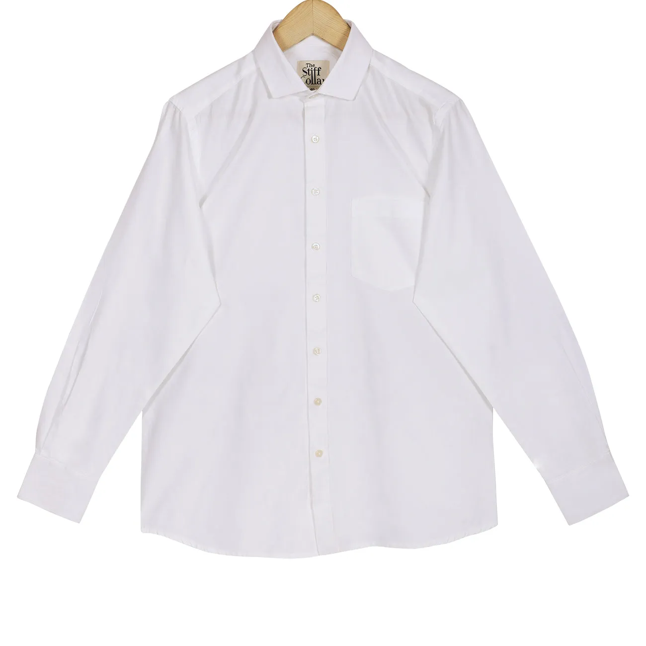 Premium White Herringbone Giza Cotton Regular Fit Shirt