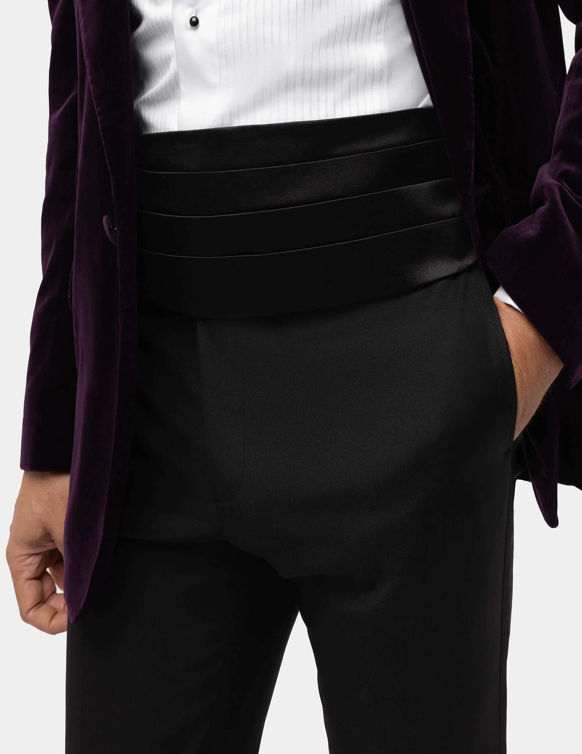 Purple Velvet Single Breasted Jacket