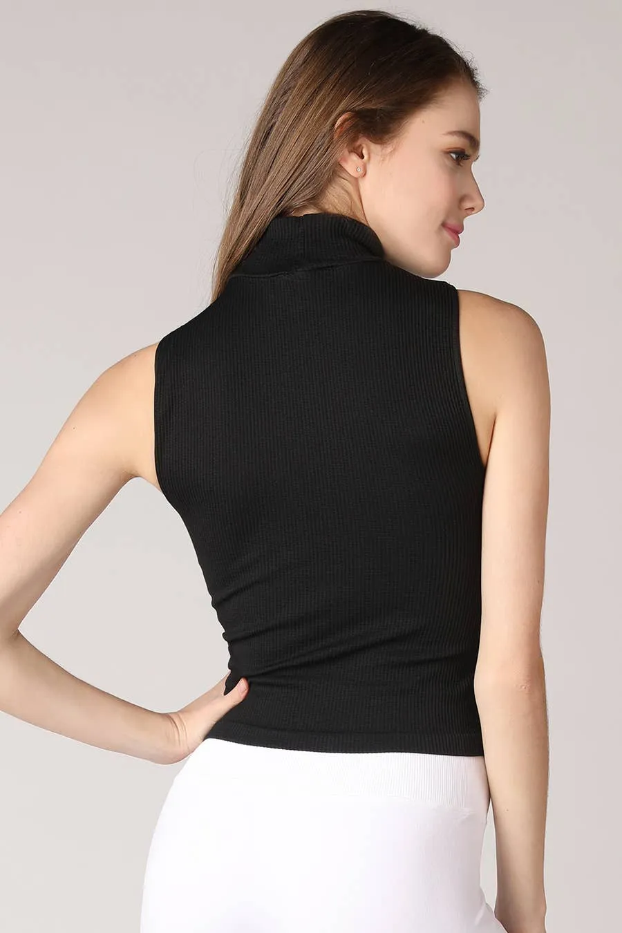 Rach Ribbed Turtleneck Top