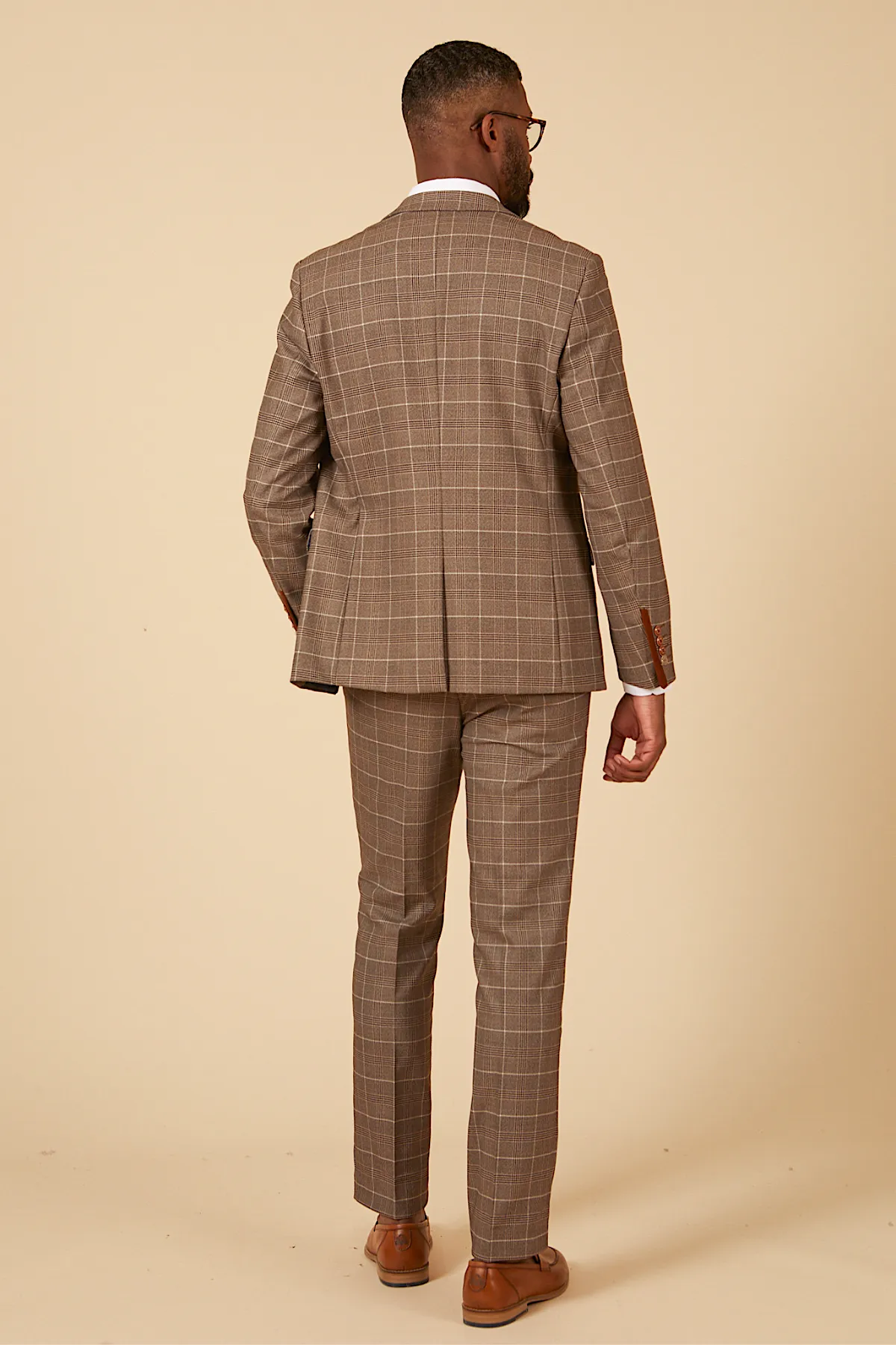 RAY - Tan Check Suit With HM5 Waistcoat