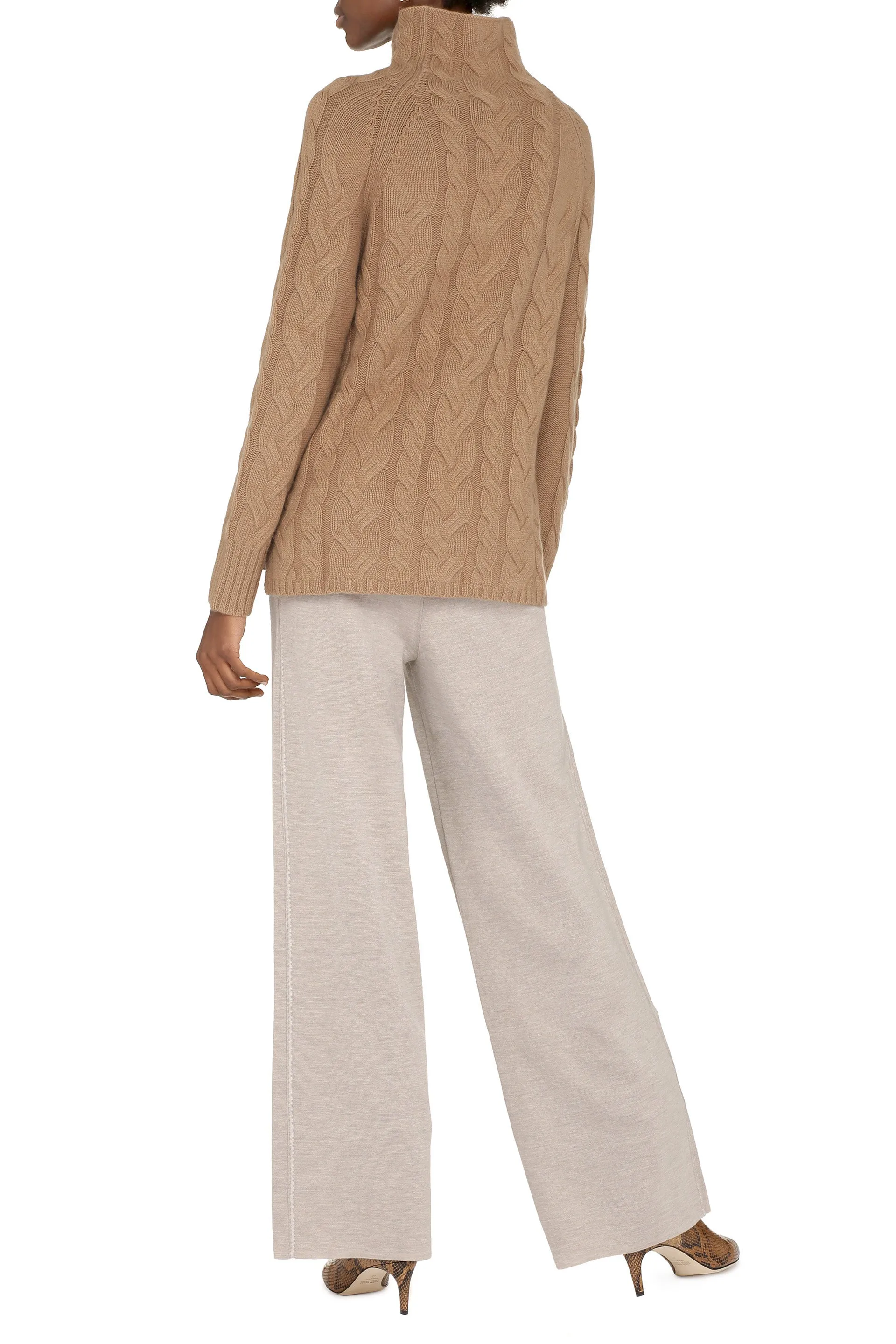 'S Max Mara Cable Knit Turtleneck Jumper