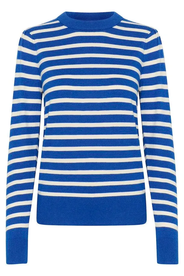 Saint Tropez Fikam Long Sleeve Pullover In Surf Blue