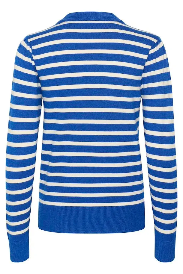 Saint Tropez Fikam Long Sleeve Pullover In Surf Blue