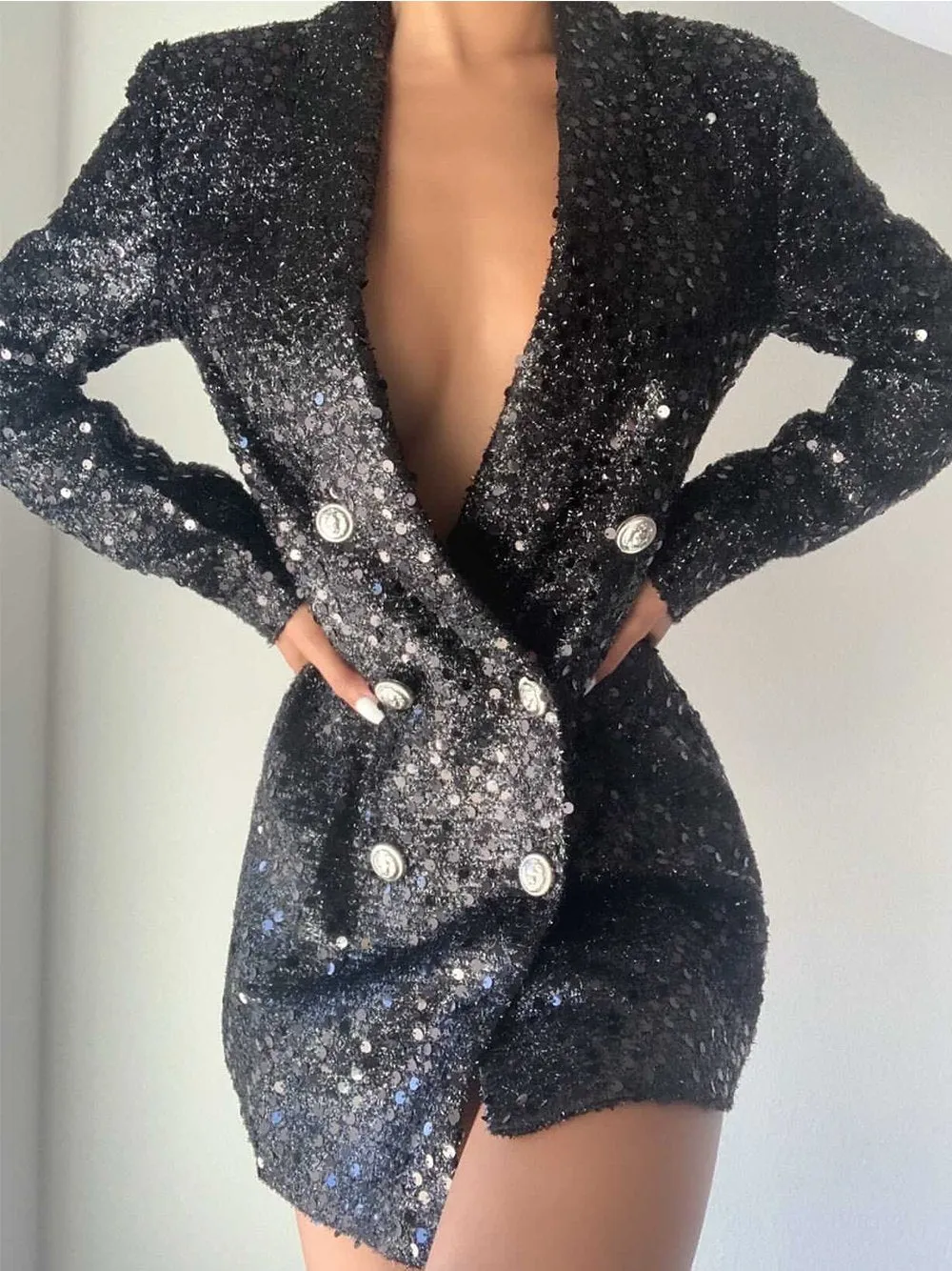 SAMO Sequins Blazer Dress