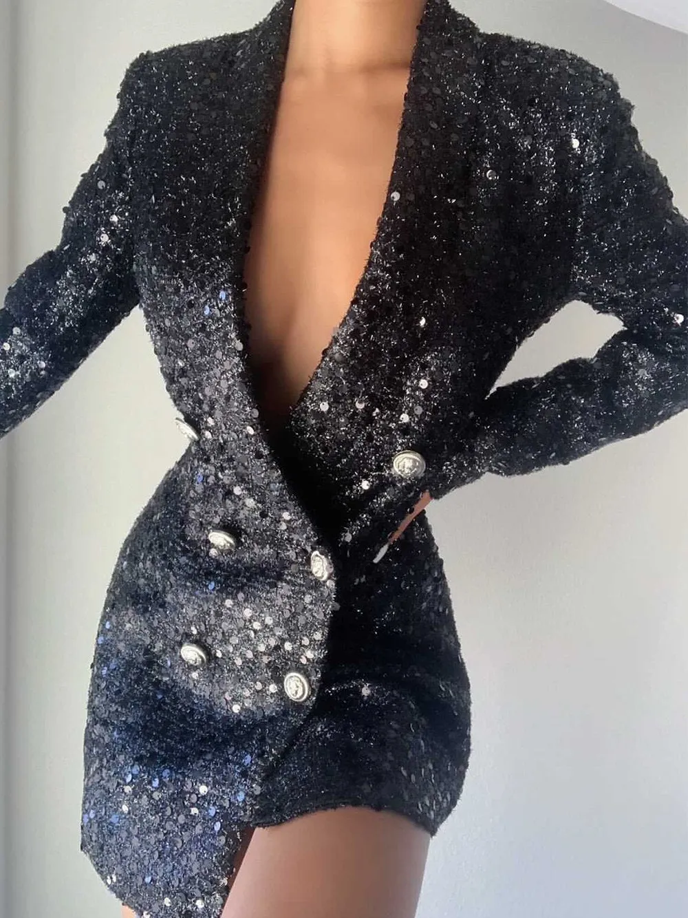 SAMO Sequins Blazer Dress