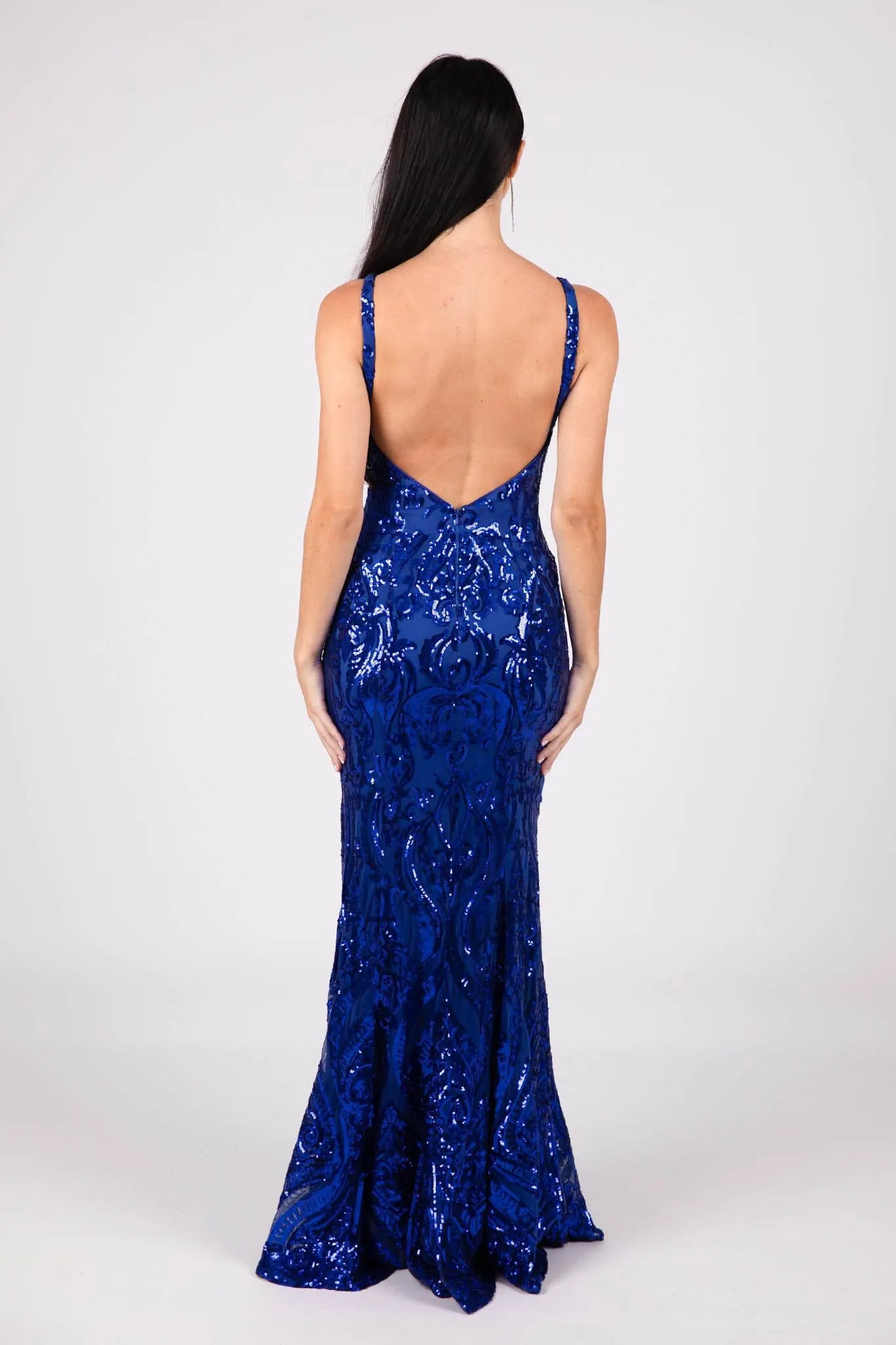 Seraphine Sequin Gown - Royal Blue