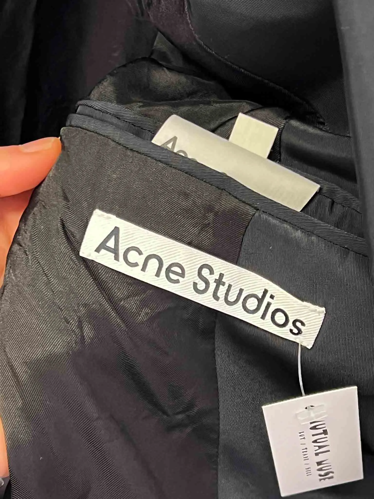 Size S/M - Acne Studios Black Single Breasted Suit Jacket