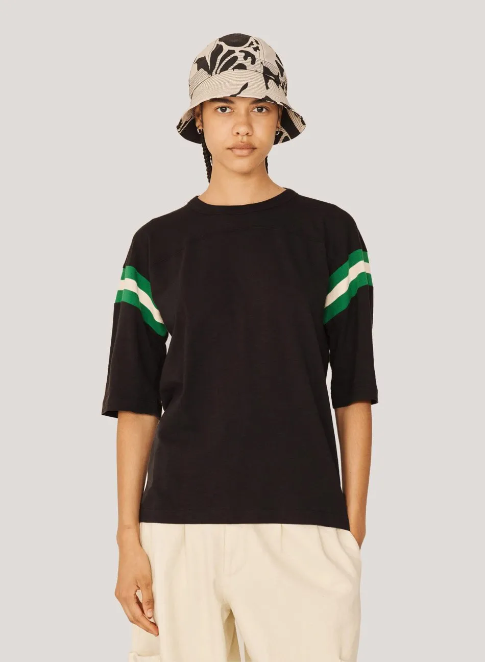 Skate T-Shirt Black Green Ecru W