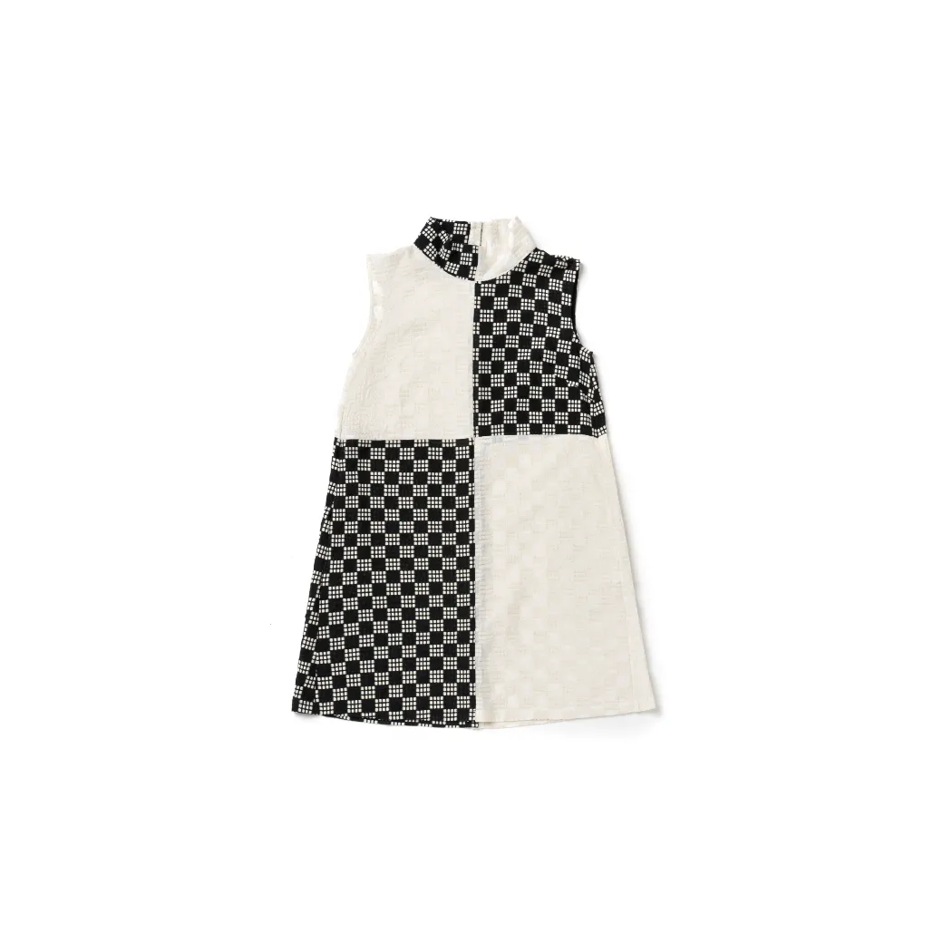 Sleeveless Mod Dress - Dice