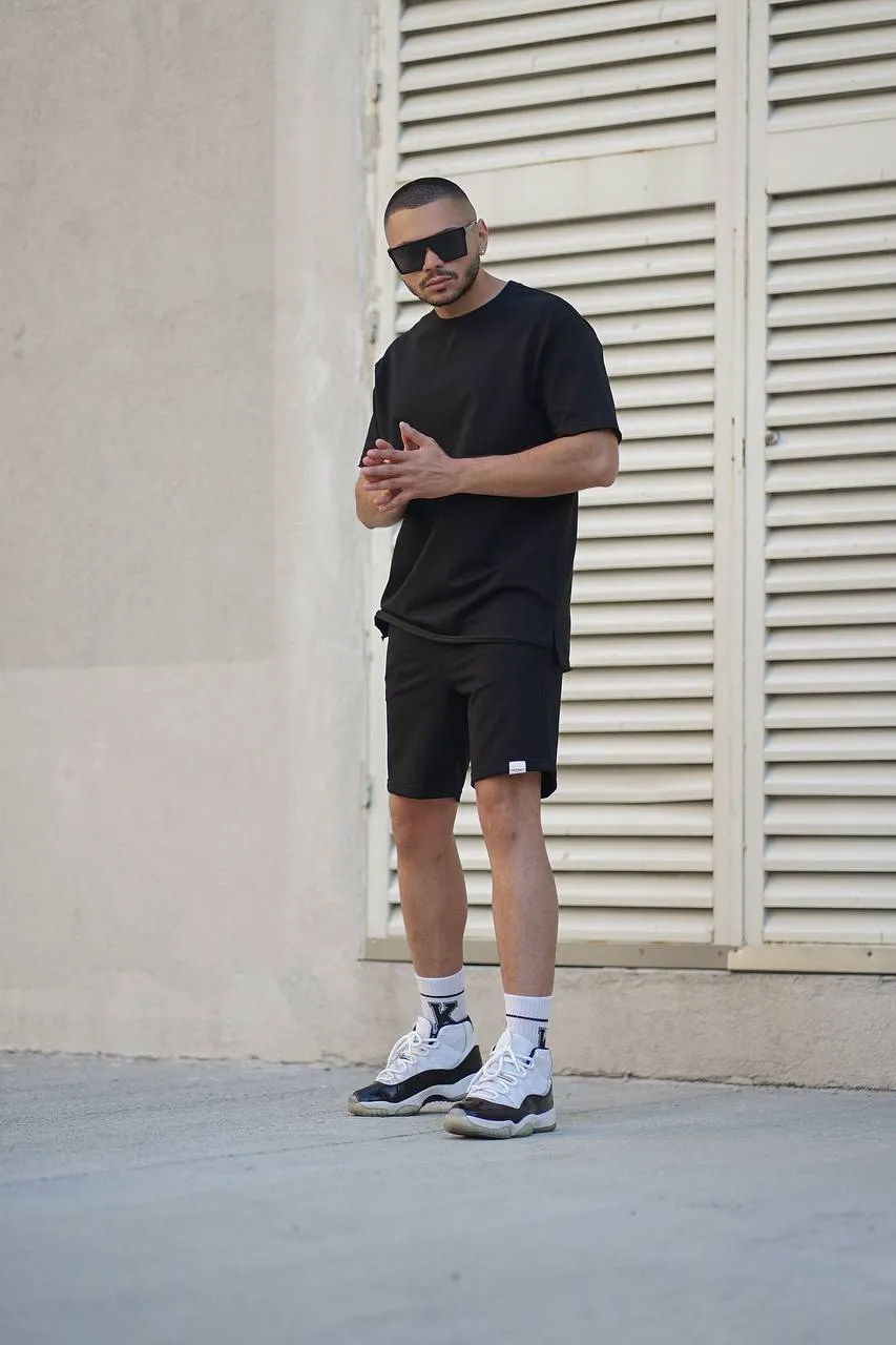 Sneakerjeans Black Shorts Jogger Set ES92