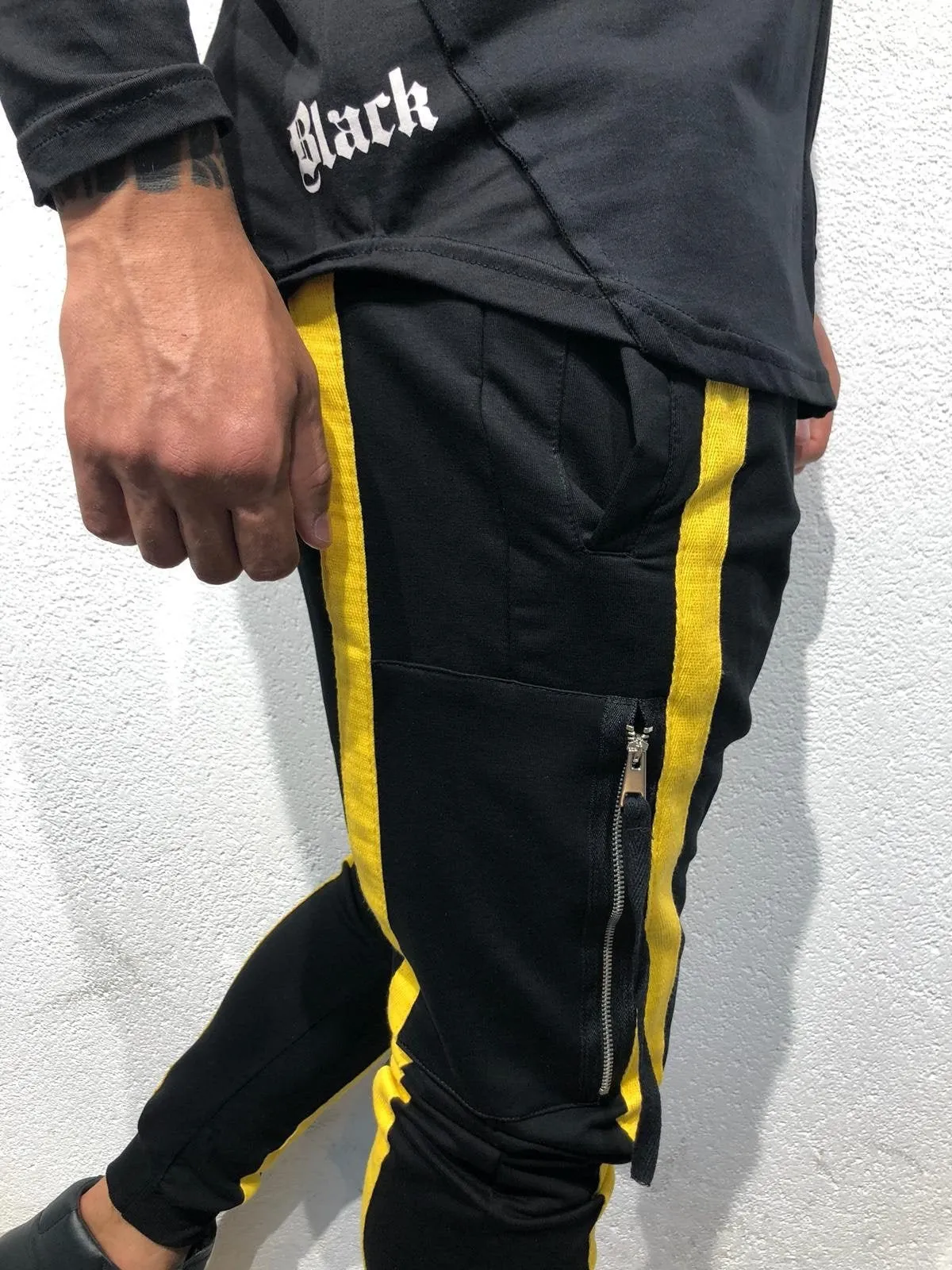 Sneakerjeans - Black Yellow Jogger Pant B304 Joggers