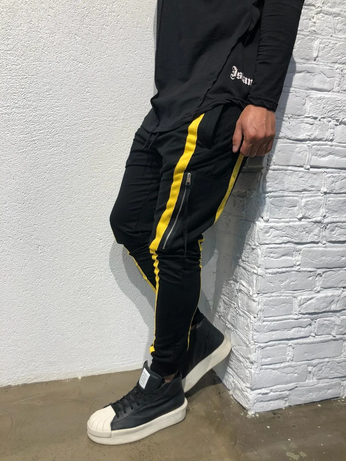 Sneakerjeans - Black Yellow Jogger Pant B304 Joggers