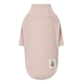 Solid Turtleneck Sweater - Beige