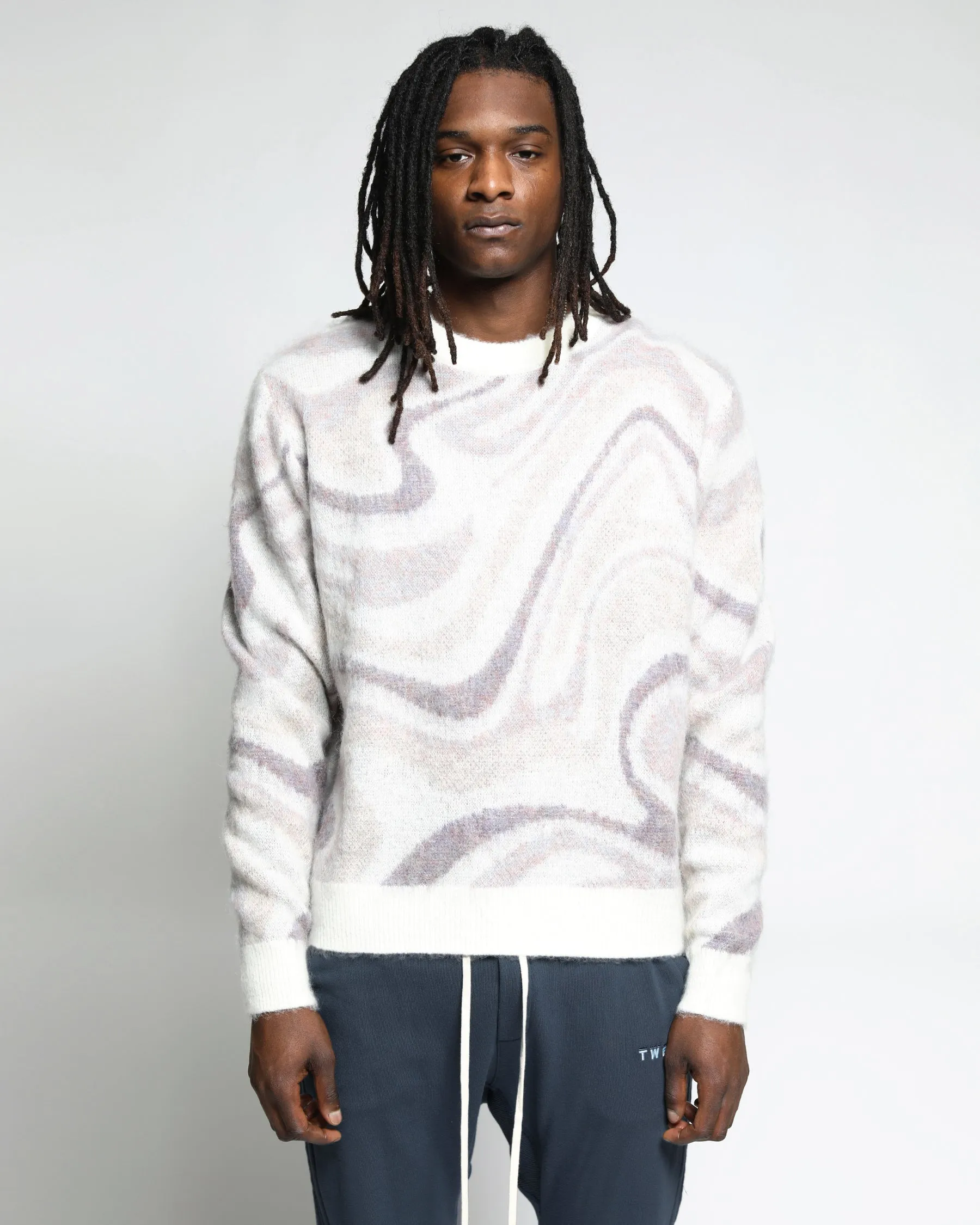 Spectrum Swirl Mohair Sweater Pullover