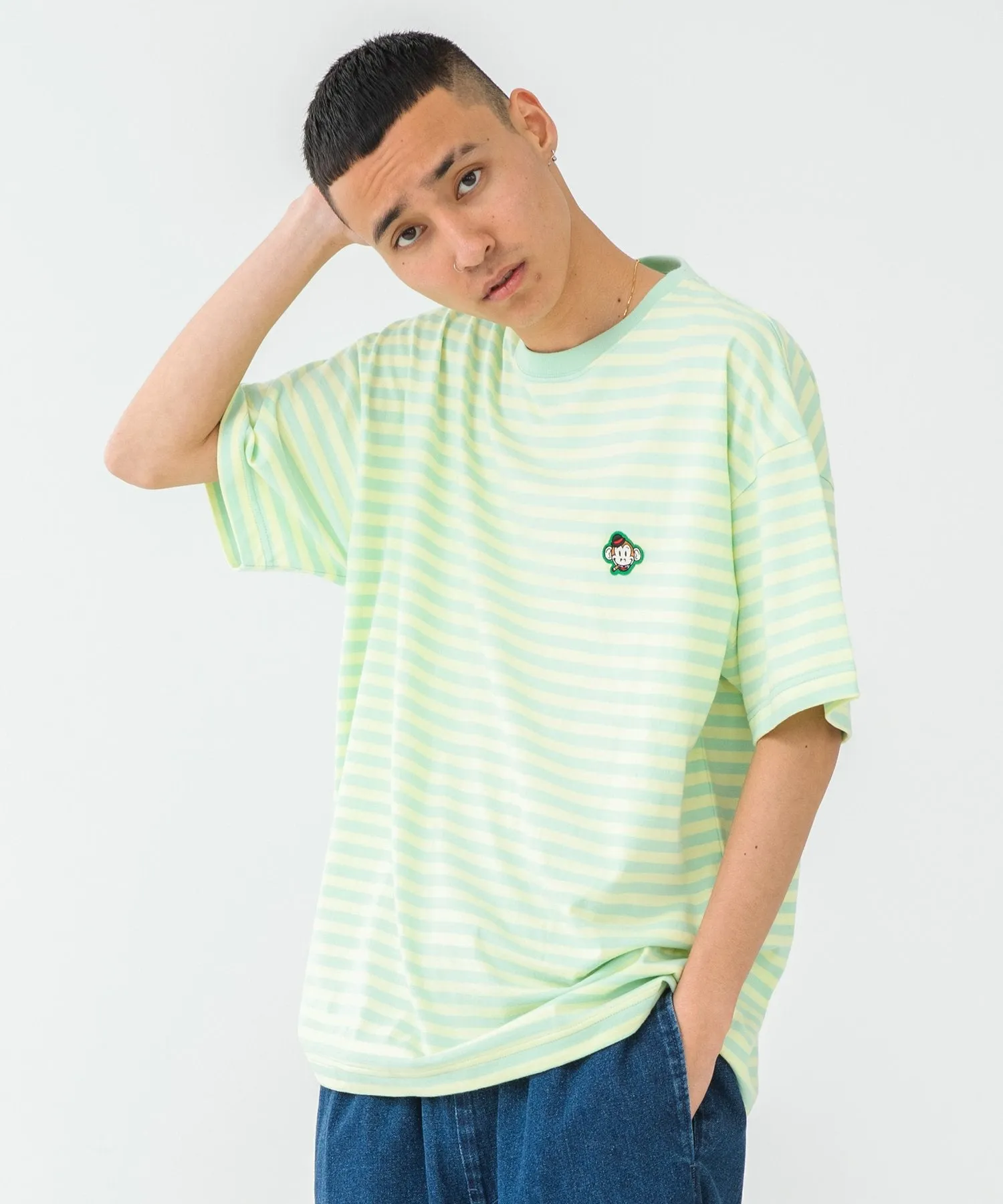 S/S EMBROIDERY KIETH BORDER TEE