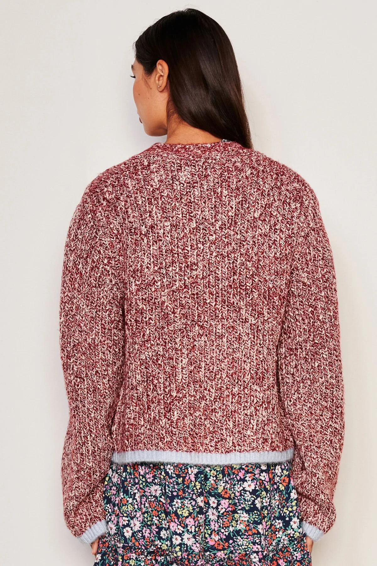 Sundry Cardigan Sweater in Red Rock